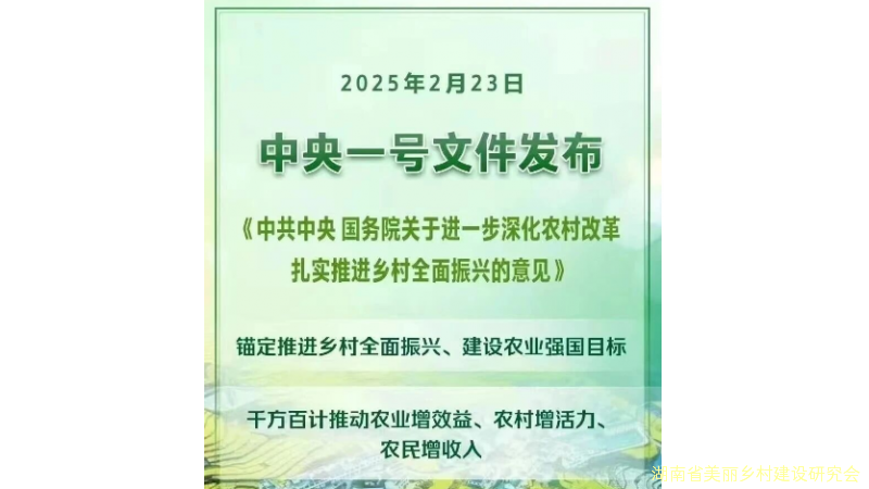 2026年中央一号文件，全文来了